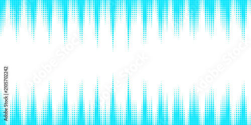 Slika na platnu Halftone spectrum pattern with repeating wave forms on transparent background cy