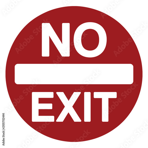 No exit road sign vector collection featuring red traffic symbols, travel restriction icons, warning notices, regulatory signage, road control indicators, and modern flat safety graphics isolated.