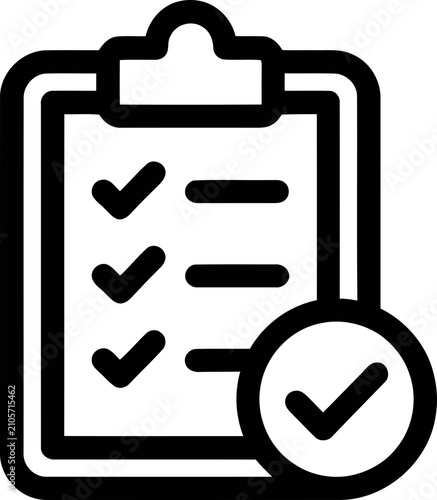 Checklist with completed tasks and confirmation symbol, task management concept