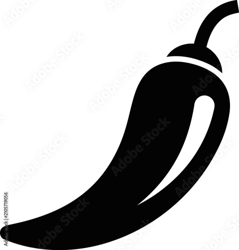 Black chili pepper icon