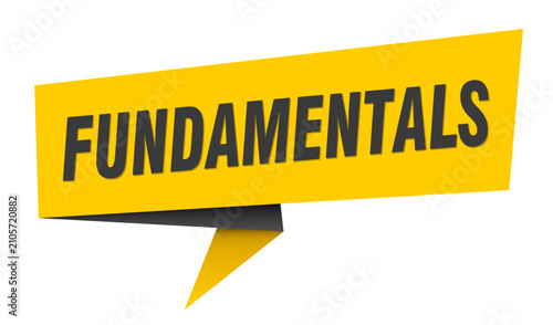 Tableau sur toile fundamentals banner