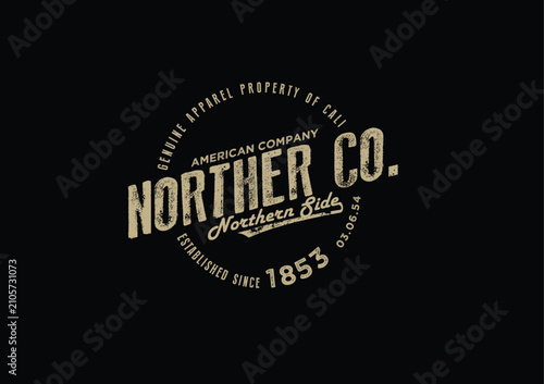 Grunge Vintage Brand Logo Vector
