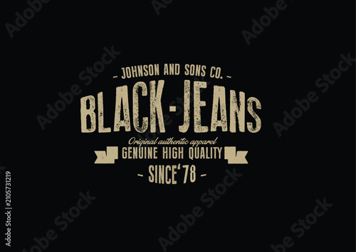 Classic Retro Label Typography Logo