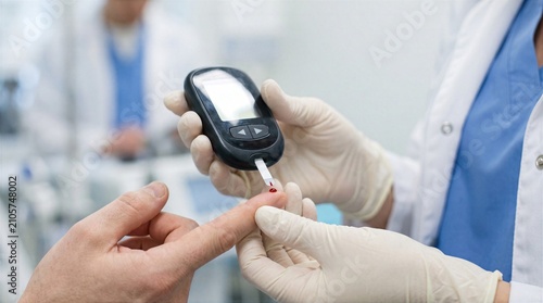 Testing blood glucose with a portable meter