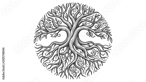 Intricate Tree of Life Illustration