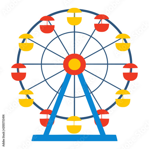 Amusement park ferris wheel offering entertainment