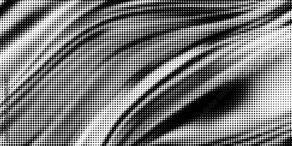 Naklejka premium Black haltone dotted on white background