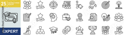 Konstfotografi Expert set of web icons in line style
