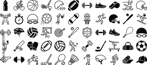 Set of various sport vector items