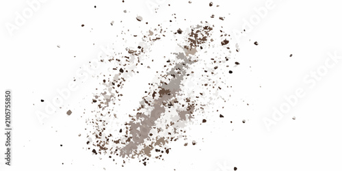 Obraz na płótnie Coffee grounds texture splatter on a white background a digital illustration for