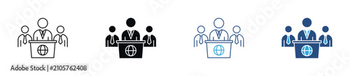 Foto Public Speaking Icon Set