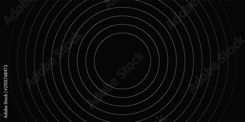 Cuadro en lienzo Create a bold look with a centric circle background featuring vector graphics of sound waves