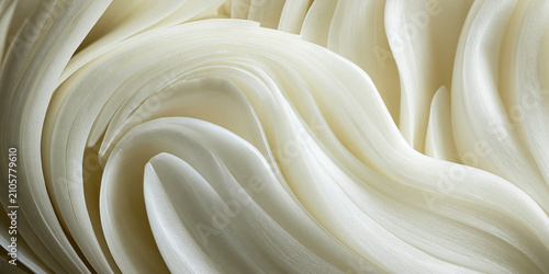 Close-up of flowing white fabric with soft creases