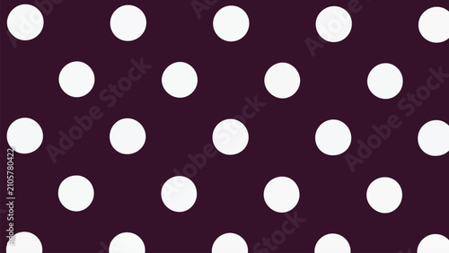 Quadro su tela "Abstract white polka dot geometric pattern on dark purple background with evenl
