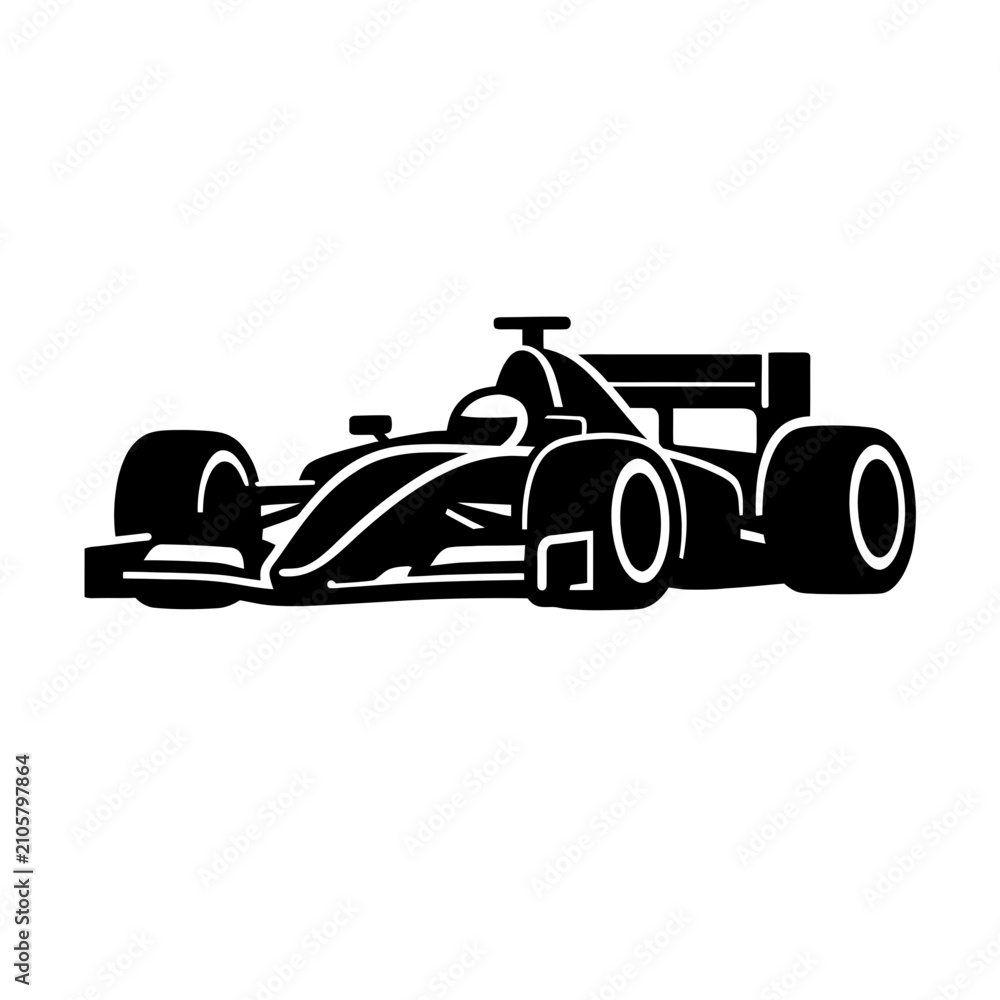 Obraz premium F1 Racing Car Vector Illustration