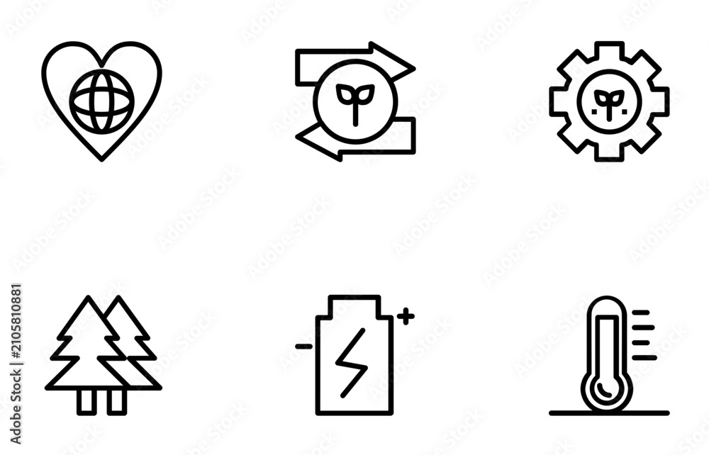 Fototapeta premium Ecology Icons