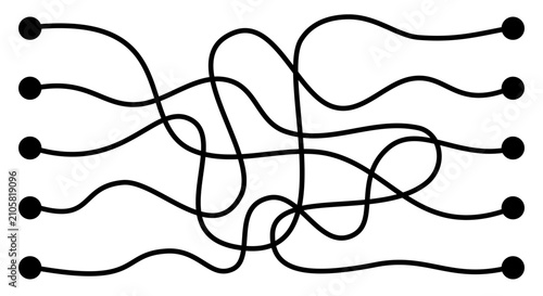 Konstfotografi Maze puzzle template with hand drawn path for childrens printable worksheets