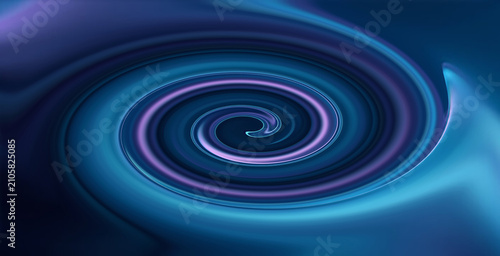 Swirling water vortex in deep blue color