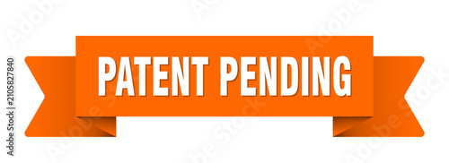 Fotografie patent pending ribbon isolated on transparent background