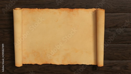 Paper scroll or parchment animation. Two types of luma matte for background and text. 