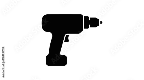 Bild auf Leinwand Cordless impact driver power tool silhouette icon.