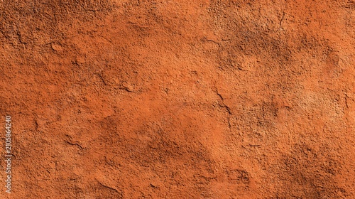 Warm burnt orange terracotta plaster texture with subtle cracks and shadows
