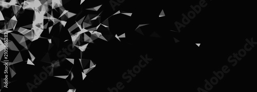 Tableau sur toile Abstract background with connecting dots and lines
