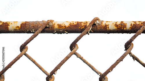 old rusty iron fence