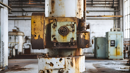 old rusty industrial machine