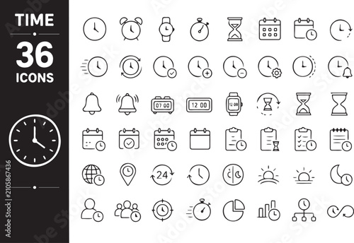 Obraz na płótnie Minimalist black and white vector illustration featuring an extensive collection