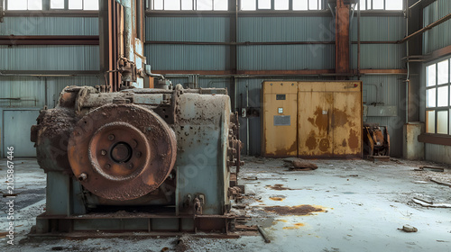 old rusty industrial machine