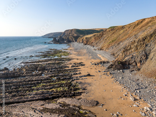 Cornish deserted beach after the tourists leave