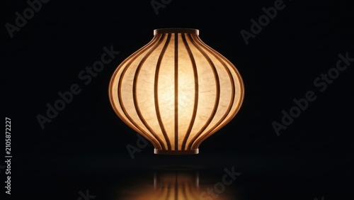Glowing Temple Lantern - Peaceful Spiritual Light Background