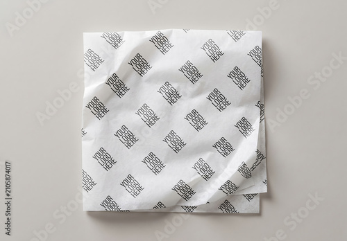 Tissue Trace Paper Folded Branding Mockup