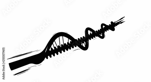 Abstract dynamic black line art representing growth and progress