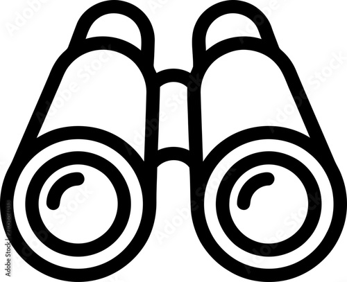 Foto Binoculars icon illustration, symbol for observation, search, exploration, and d