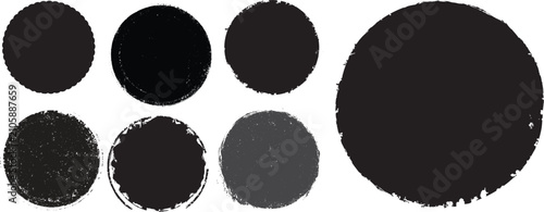 Obraz na plátne Grunge post Stamps Collection, Circles