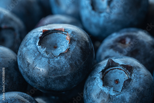 blueberries on a wooden background