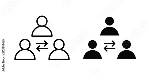 Schilderij op canvas Mediator icon vector graphic series