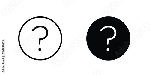 Foto Interrogation icon vector graphic series