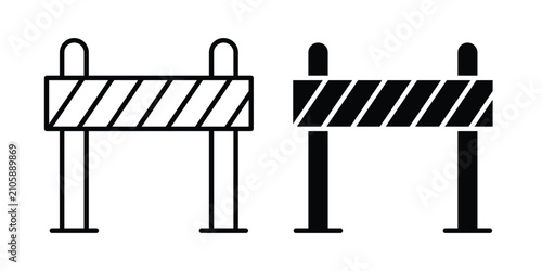 Foto Roadblock icon vector graphic series