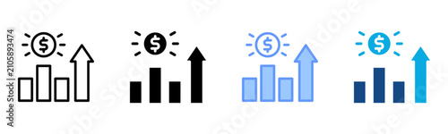 Konstfotografi Competitive Advantage Icon Multiple Style Vector Illustration