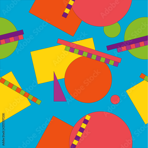 80s Repeat Pattern 2_sky blue