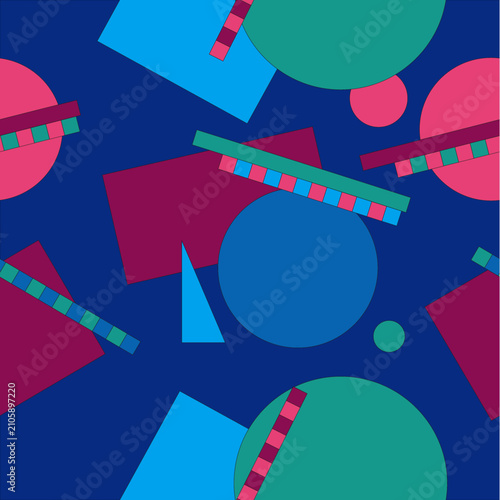 80s Repeat Pattern 2_Dark Blue