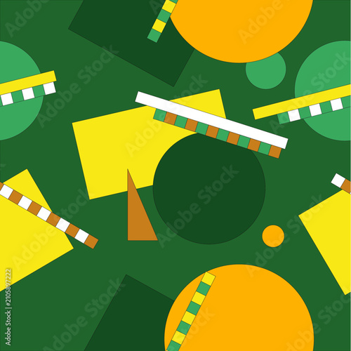 80s Repeat Pattern 2_Dark Green