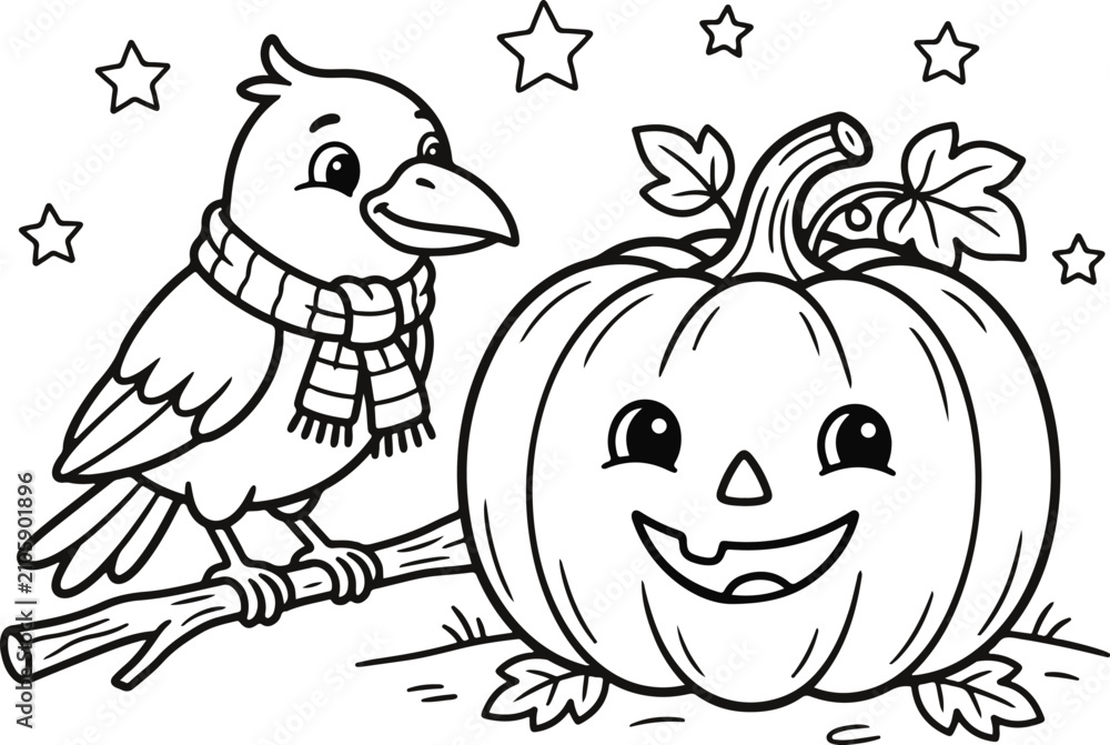 Naklejka premium Halloween greeting vector design. Vector illustration on a white background.