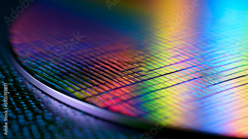 Silicon Wafer Inside Semiconductor Facility