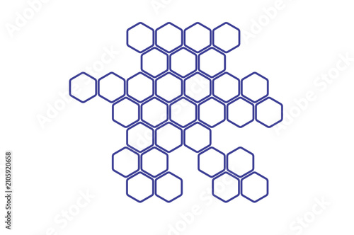 Editable Honeycomb Hexagon Pattern Vector Seamless Geometric Background