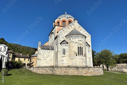 Obraz na plátně A view from the historic Studenica Monastery near Novi Pazar, Serbia