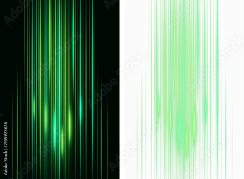 Lime Green Vertical Light Trails Editable Vector Effect For Motion Graphics, Futuristic Backgrounds And Digital Design
